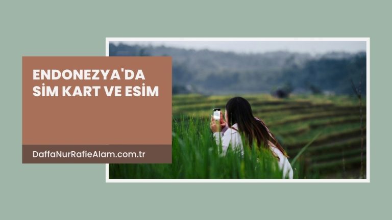 Endonezya SIM kart rehberi kapak görseli: Bali'de pirinç tarlasını telefonla fotoğraflayan gezgin